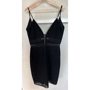 Capulet 🖤 Black Mini Dress with Delicate Lace Details